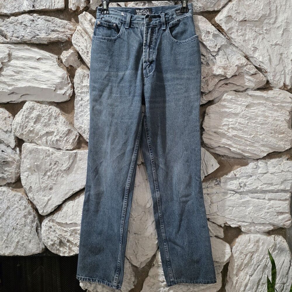 Versace Jeans Couture Vintage Blue Denim Straight Leg Made in Italy Size 27